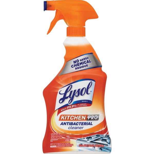 Lysol Cleaner Spray, f/Kitchens, Antibacterial, 22 oz Multi, PK 9 RAC79556CT